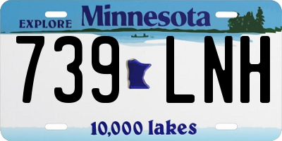 MN license plate 739LNH
