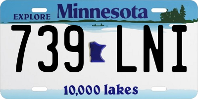 MN license plate 739LNI