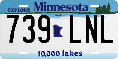 MN license plate 739LNL