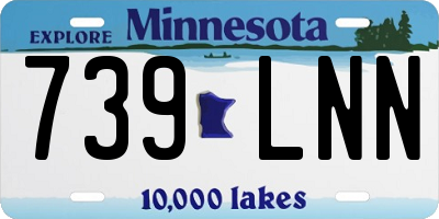 MN license plate 739LNN