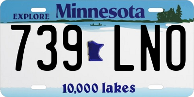 MN license plate 739LNO