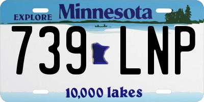 MN license plate 739LNP