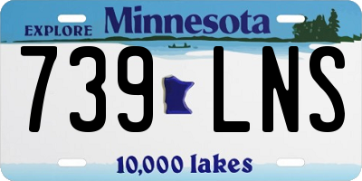 MN license plate 739LNS