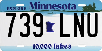 MN license plate 739LNU