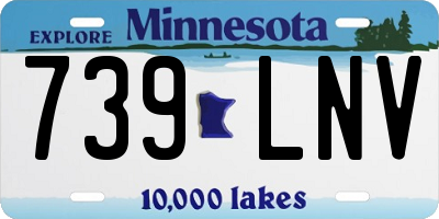 MN license plate 739LNV