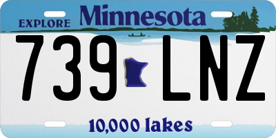 MN license plate 739LNZ