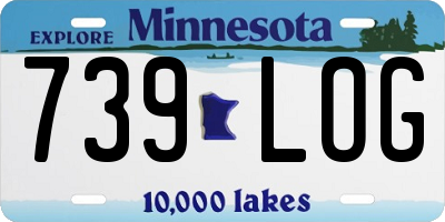 MN license plate 739LOG