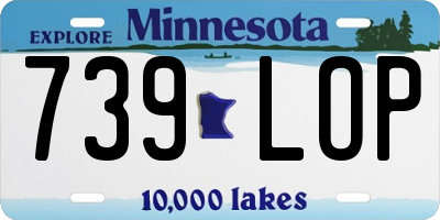 MN license plate 739LOP