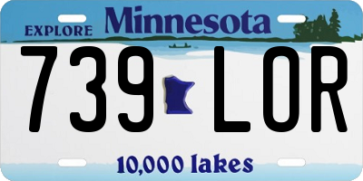 MN license plate 739LOR