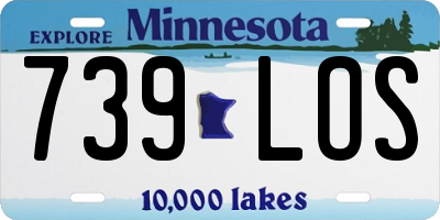 MN license plate 739LOS