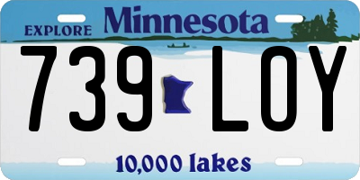 MN license plate 739LOY