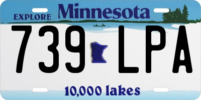 MN license plate 739LPA