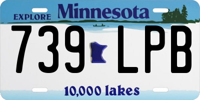 MN license plate 739LPB