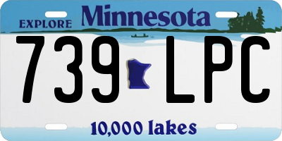 MN license plate 739LPC