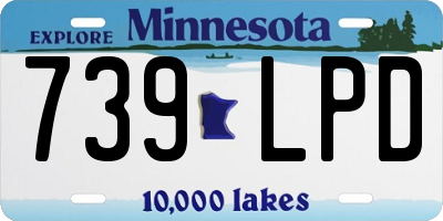 MN license plate 739LPD