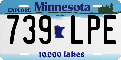 MN license plate 739LPE