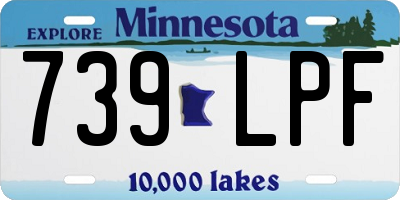 MN license plate 739LPF