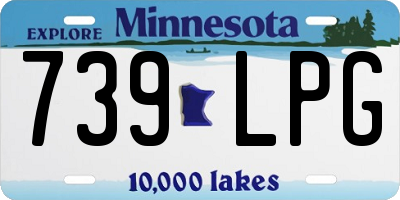 MN license plate 739LPG