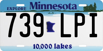 MN license plate 739LPI