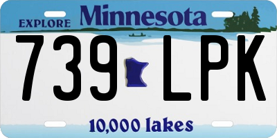 MN license plate 739LPK