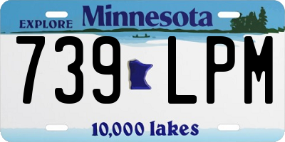 MN license plate 739LPM