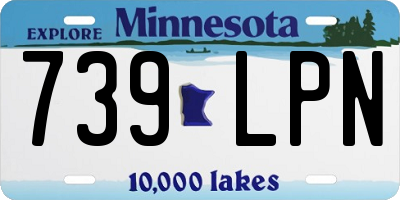 MN license plate 739LPN