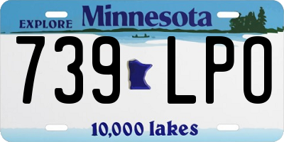 MN license plate 739LPO