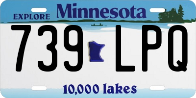 MN license plate 739LPQ