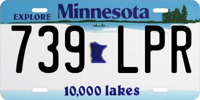 MN license plate 739LPR