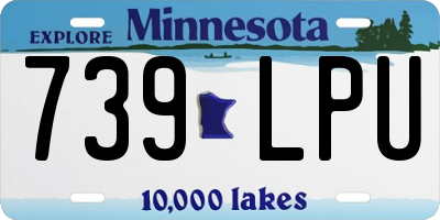 MN license plate 739LPU