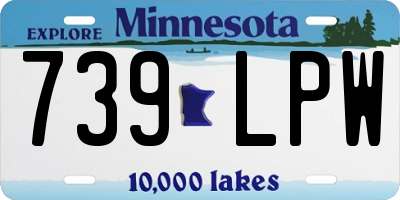 MN license plate 739LPW