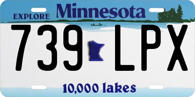 MN license plate 739LPX