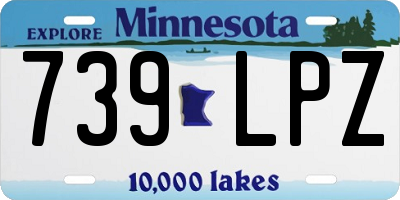 MN license plate 739LPZ