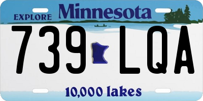 MN license plate 739LQA