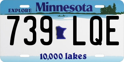 MN license plate 739LQE