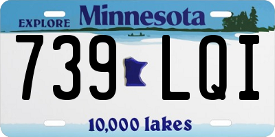 MN license plate 739LQI