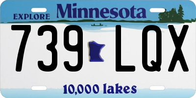 MN license plate 739LQX