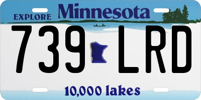 MN license plate 739LRD
