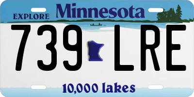MN license plate 739LRE