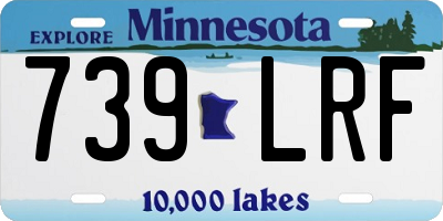 MN license plate 739LRF