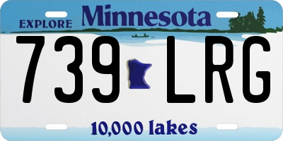MN license plate 739LRG