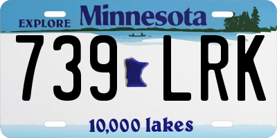 MN license plate 739LRK