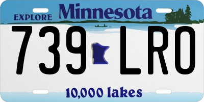 MN license plate 739LRO