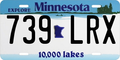 MN license plate 739LRX