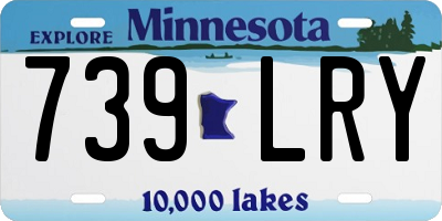MN license plate 739LRY