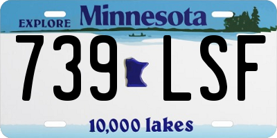 MN license plate 739LSF