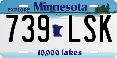MN license plate 739LSK