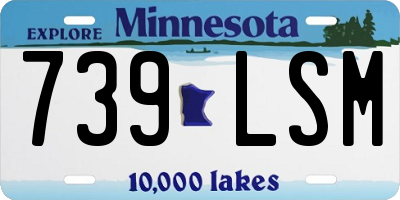 MN license plate 739LSM