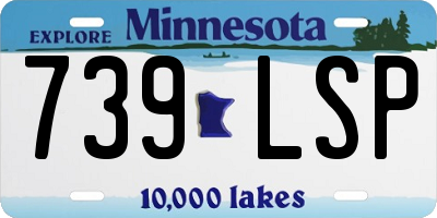 MN license plate 739LSP