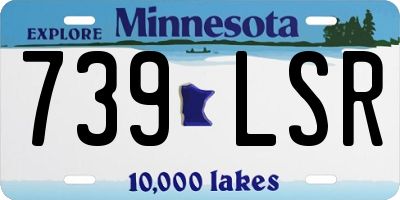 MN license plate 739LSR
